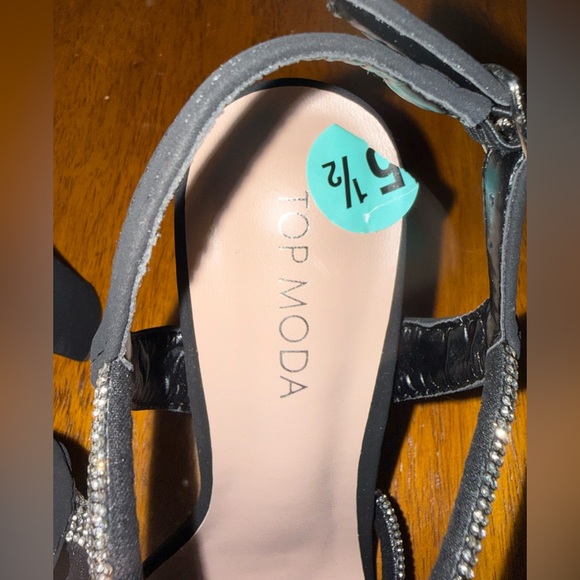 TOP Moda Black Rhinestone Heels - Picture 4 of 4